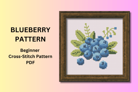 Blueberry Cross Stitch for Seasonal Delight