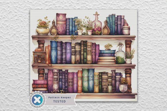 Bookshelf Plants Cross Stitch Pattern Review