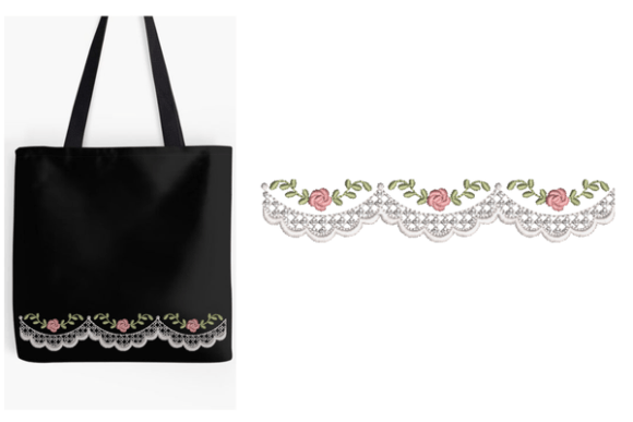 Border Embroidery Designs for Boutique Apparel