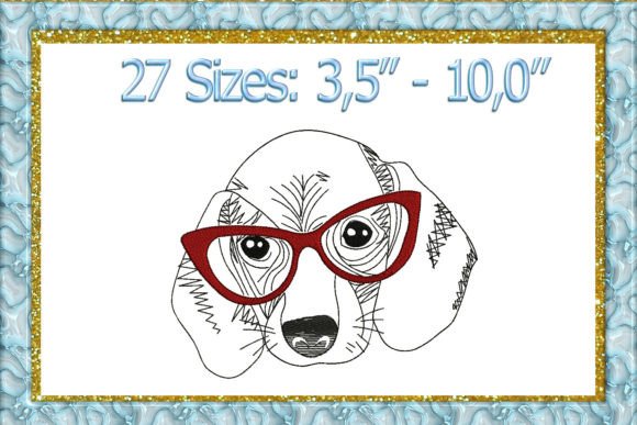 Charming Dachshund Embroidery Design for Apparel