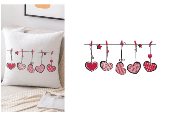 Explore the Charm of Lovely Hearts Embroidery