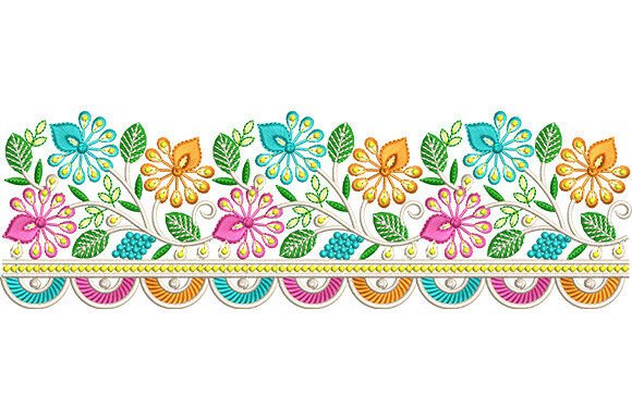Floral Border: A Charming Addition for Apparel