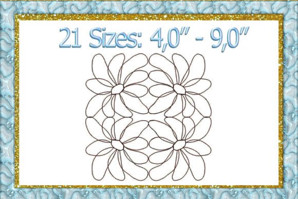Flower Quilt Block Machine Embroidery Design