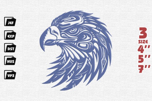 Magical Eagle: A Majestic and Enchanting Embroidery Design