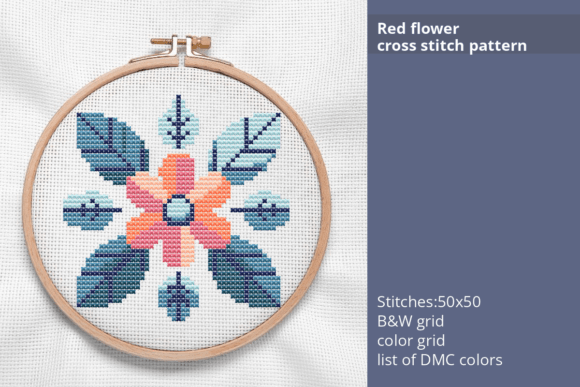 Red Flower Cross Stitch: A Vibrant Design Review