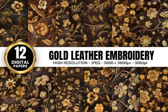 Review: Gold Floral Leather Embroidery Patterns
