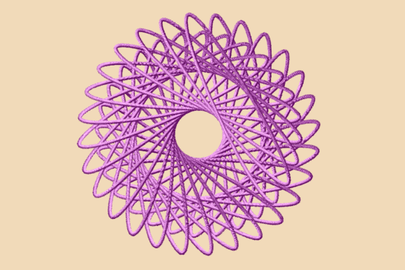 Review: Purple Mandala Satin Embroidery Design
