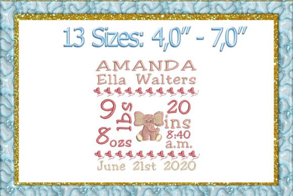 Reviewing Birth Announcement Template Embroidery