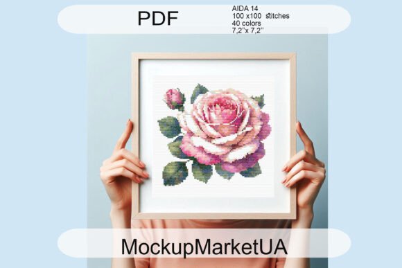 Rose Flowers Cross Stitch Patterns for Holiday Gifts